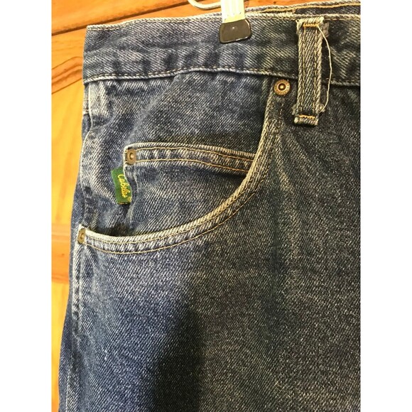 Cabela's Blue Jeans Men's Size 42x28 Brown Flannel Lined Relaxed Denim High Rise - Picture 5 of 12